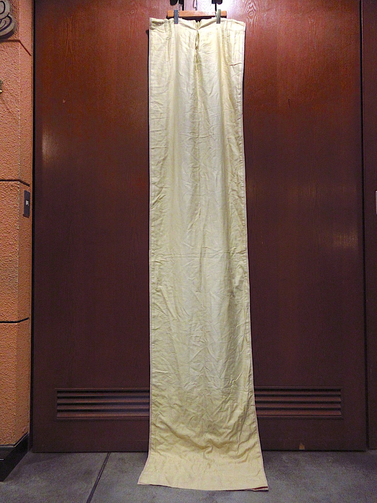 ビンテージ40's○バーククロス花柄カーテンsize 233cm×47cm○241020m7-
