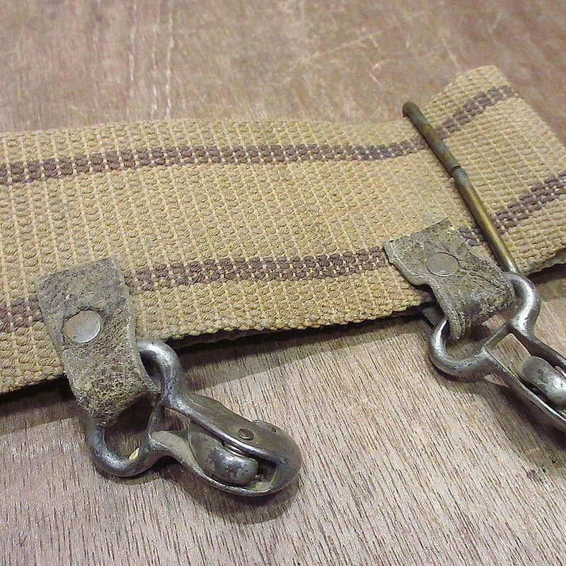 ビンテージ○PAT.MILLS & ORNDORFFガンベルト カーキ○240206j1-bl 