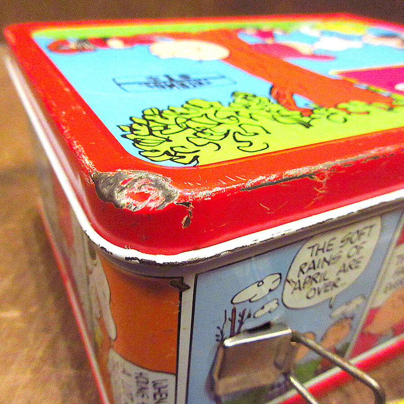 ビンテージ70's○THERMOS PEANUTSメタルランチボックス○221017k6-bx