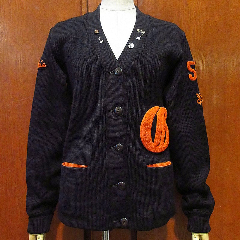 ビンテージ50's○LASLEY KNITTING CO.レディースレターマン