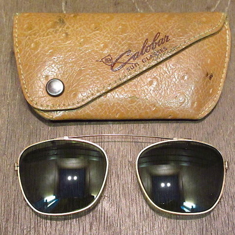 ビンテージ50's60's○ケース付きAmerican Opticalクリップオン48