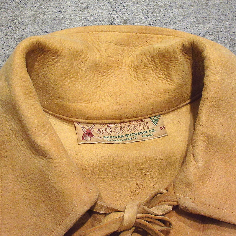 ビンテージ~70's○BERMAN BUCKSKIN CO.ディアスキンスウェード ビンテージ~70's○BERMAN BUCKSKIN CO.ディアスキンスウェード
