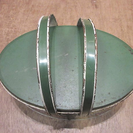 ビンテージ50’s60’s●カレッジペナントデザインメタルランチボックス●251030z5-bxs弁当箱ケースインテリア雑貨小物入れ