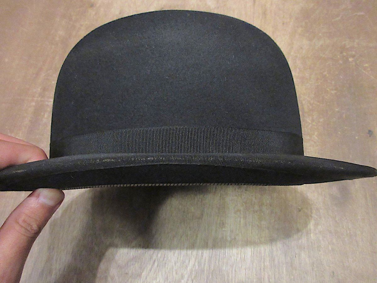 ビンテージ20's30's○ボーラーハット黒○250608z6-m-ht-flt