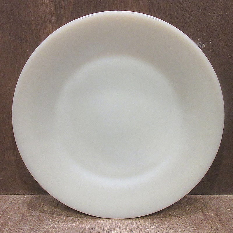 ビンテージ○Fire King 1700ラインディナープレートアイボリー4点