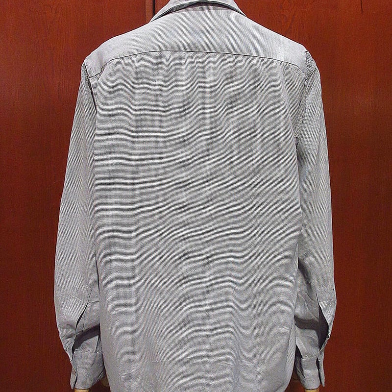 ビンテージ50's○MARK TWAIN千鳥格子レーヨンループカラーシャツsize S