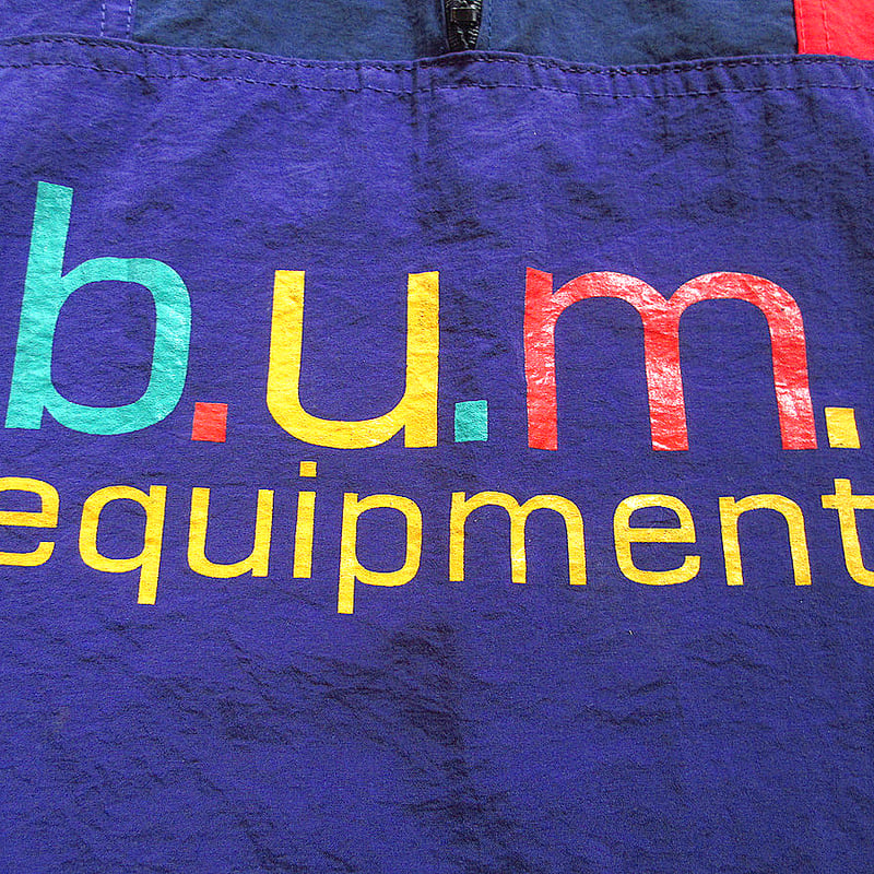 ビンテージ90's○b.u.m. equipmentマルチカラーナイロンプル