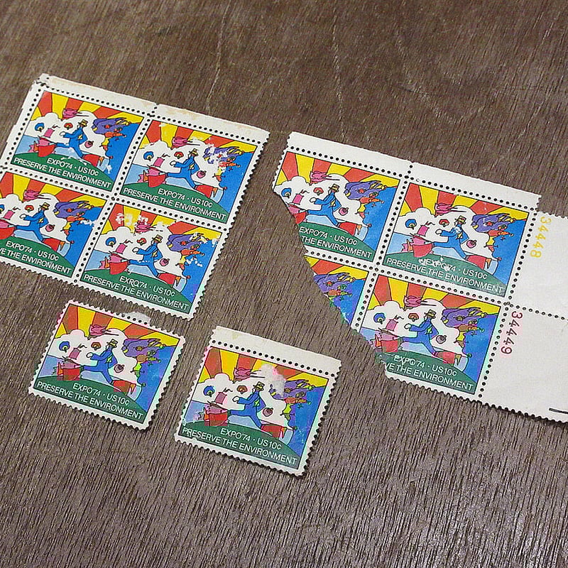 ビンテージ70's○Peter Max EXPO'74 US10￠記念切手セット○220118
