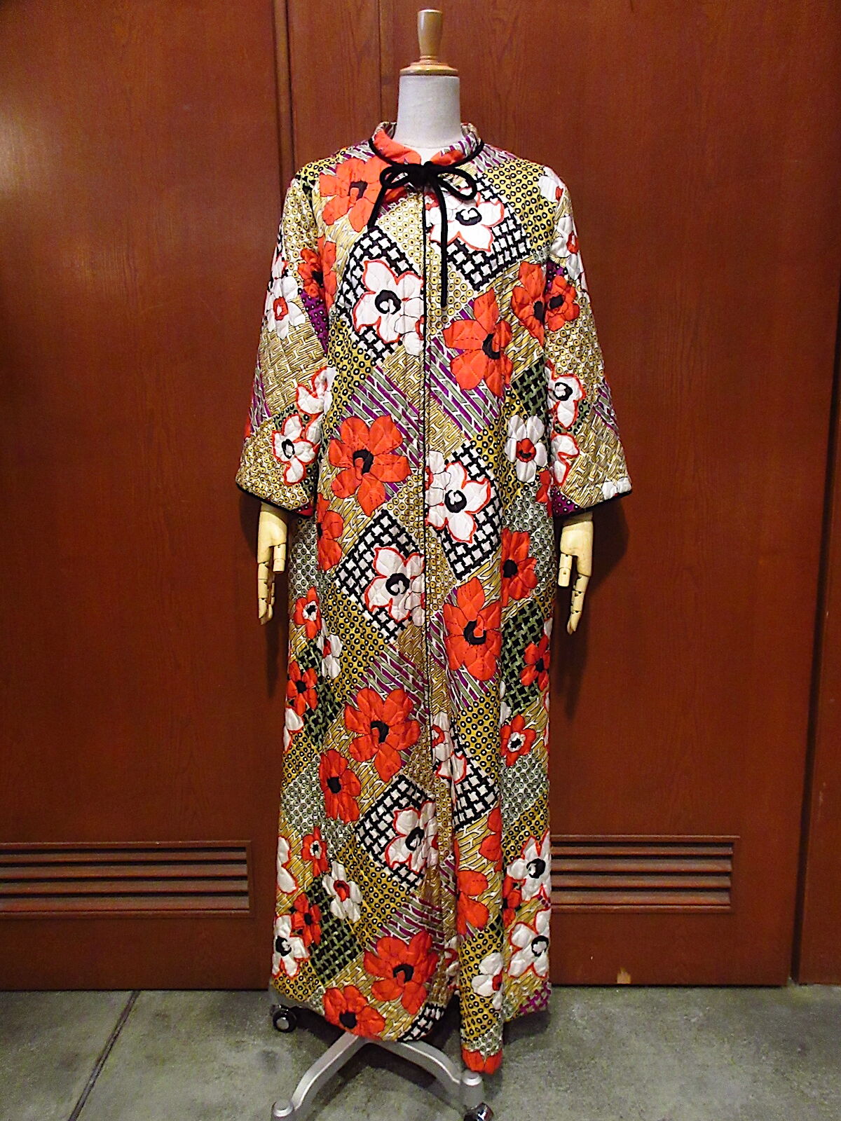 70sヴィンテージ キルティングワンピース