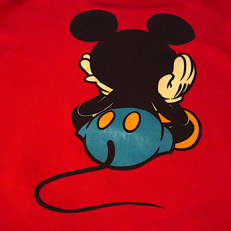 ビンテージ90's○ミッキーマウススウェット赤size XL○251202j6-m-sws