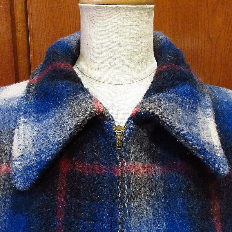 ビンテージ40's○MONTGOMERY WARDチェックウールカーコート○231207i2-