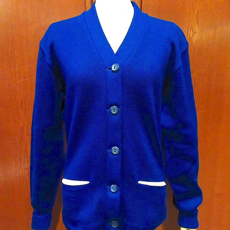 ビンテージ50's○Kandelレターマンカーディガン青○240112c3-m-cdg 195