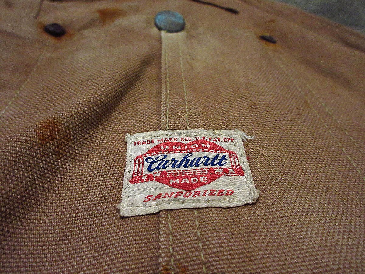 ビンテージ40's50's○Carharttハートタグエプロン付きダック