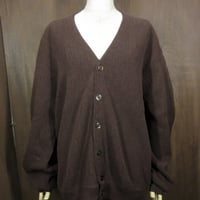 ビンテージ80's●Arnold Palmerアクリルカーディガン茶size XL●250308j4-m-cdg古着ニット1980sアーノルドパーマー