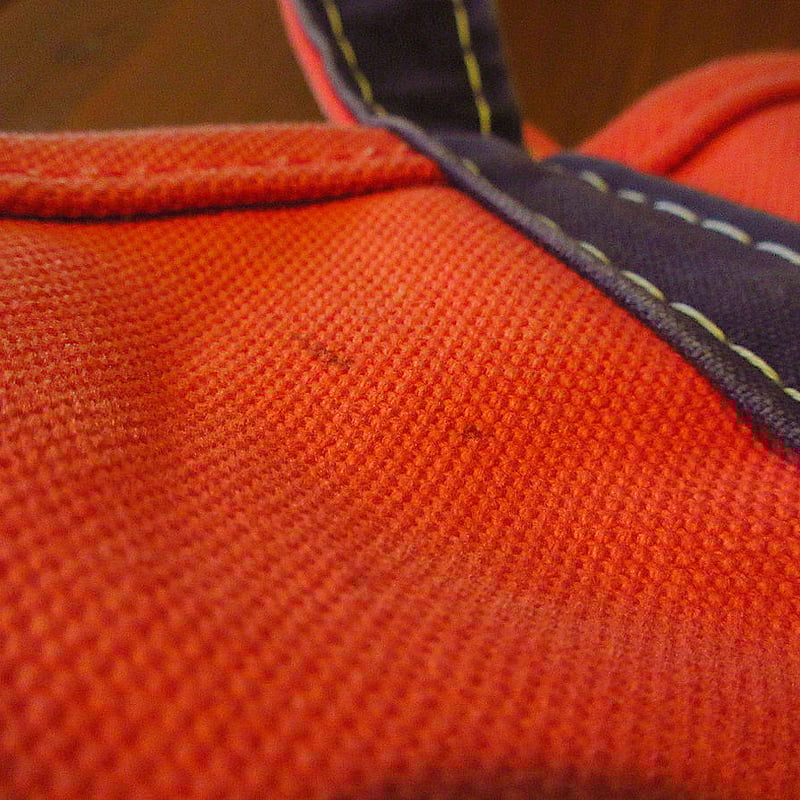ビンテージ90's○L.L.Beanキャンバストートバッグ赤×紺○240405k8-bag-t