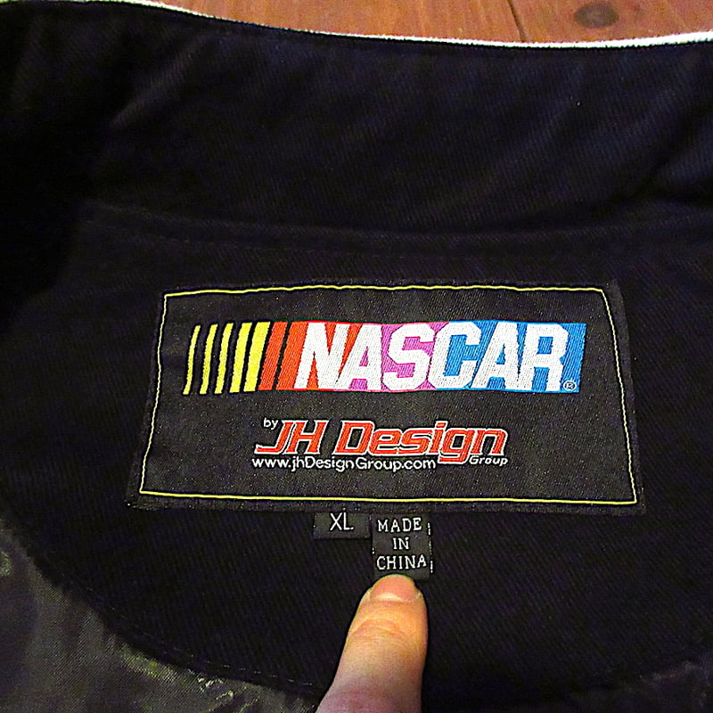 JH Design NASCAR刺繍入りレーシングジャケット黒size XL○260322j8