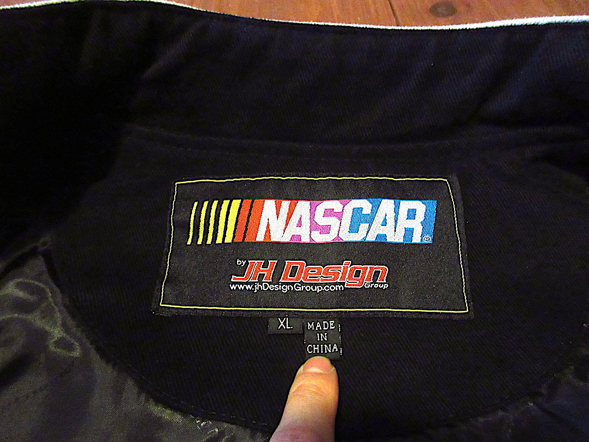 JH Design NASCAR刺繍入りレーシングジャケット黒size XL○260322j8