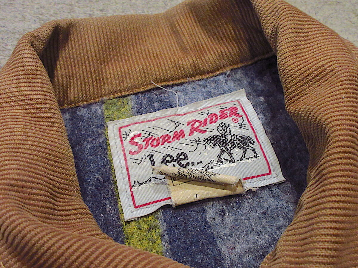 ビンテージ80's○Lee Storm Rider裏地ブランケットデニムジャケット