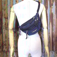 ビンテージ90’s00’s●Trailmakerナイロンファニーパック紺●250621k6-bag-wst 1990s2000sアウトドア