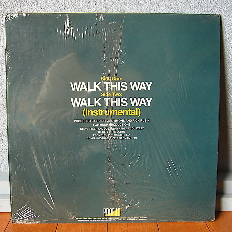 RUN D.M.C.○WALK THIS WAYシュリンク付きPROFILE RECORDS
