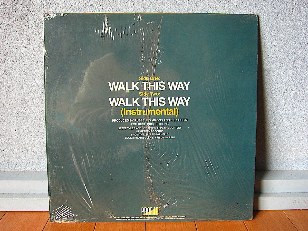 RUN D.M.C.○WALK THIS WAYシュリンク付きPROFILE RECORDS