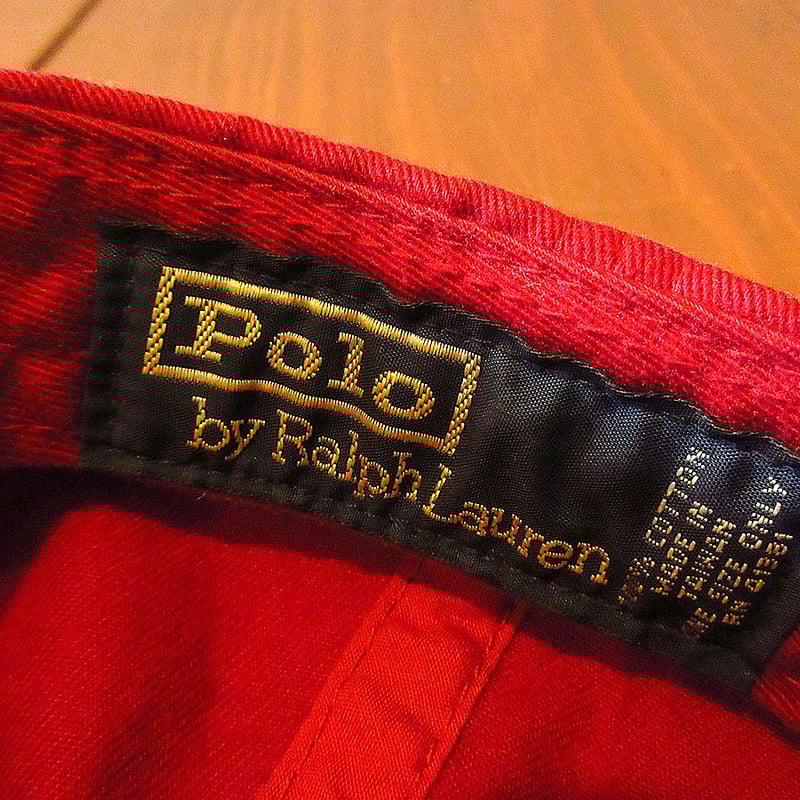 ビンテージ90's○Polo by Ralph Laurenポロベアコットンキャップ