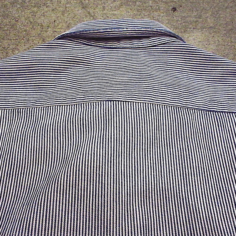 ビンテージ70's○Leeヒッコリーストライプ半袖シャツsize 17-17 1/2