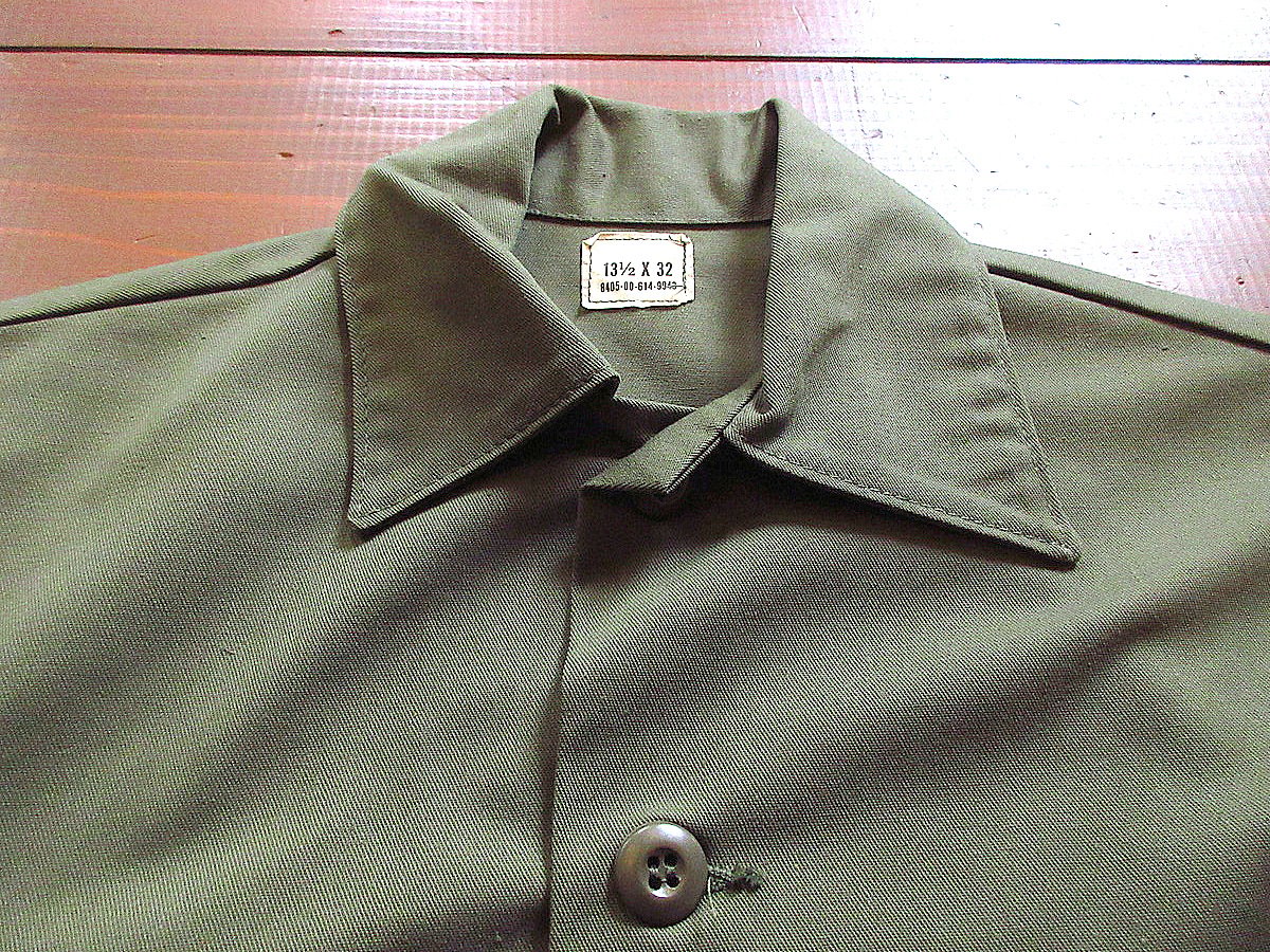 ビンテージ70's○DEADSTOCK U.S.ARMY OG-507ユーティリティシャツsi