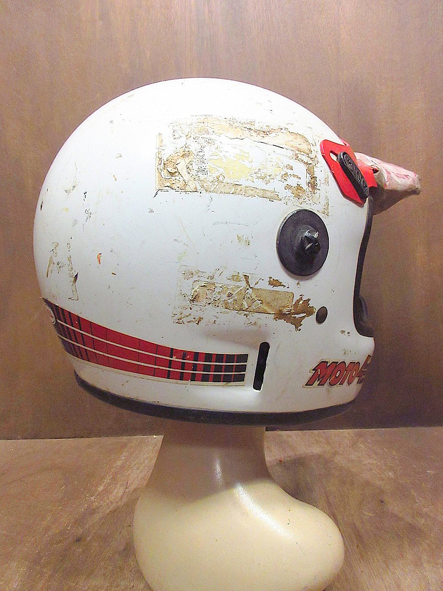 ビンテージ80's○BELL MOTO 4ヘルメット赤×白○240516j5-hlmt ビンテージ80's○BELL MOTO 4ヘルメット赤×白○240516j5-hlmt