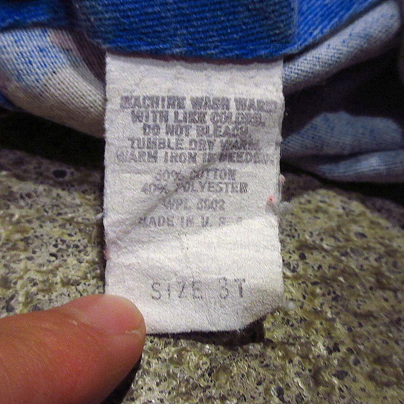 ビンテージ○Libertyキッズ飛行機総柄オーバーオールsize 3T