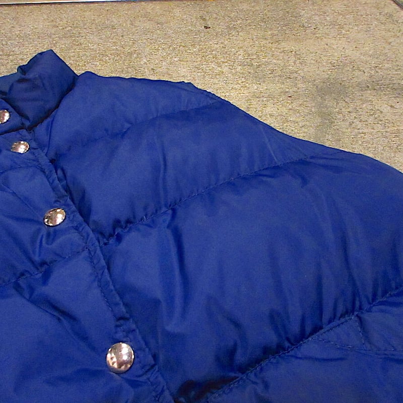 ビンテージ70's○L.L.Bean筆記体タグレディースダウンベスト青size L