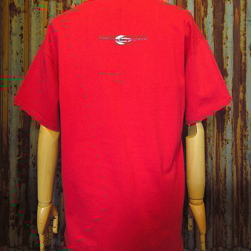 ビンテージ90's○HELMET birdhouse projectsプリントTシャツ赤siz