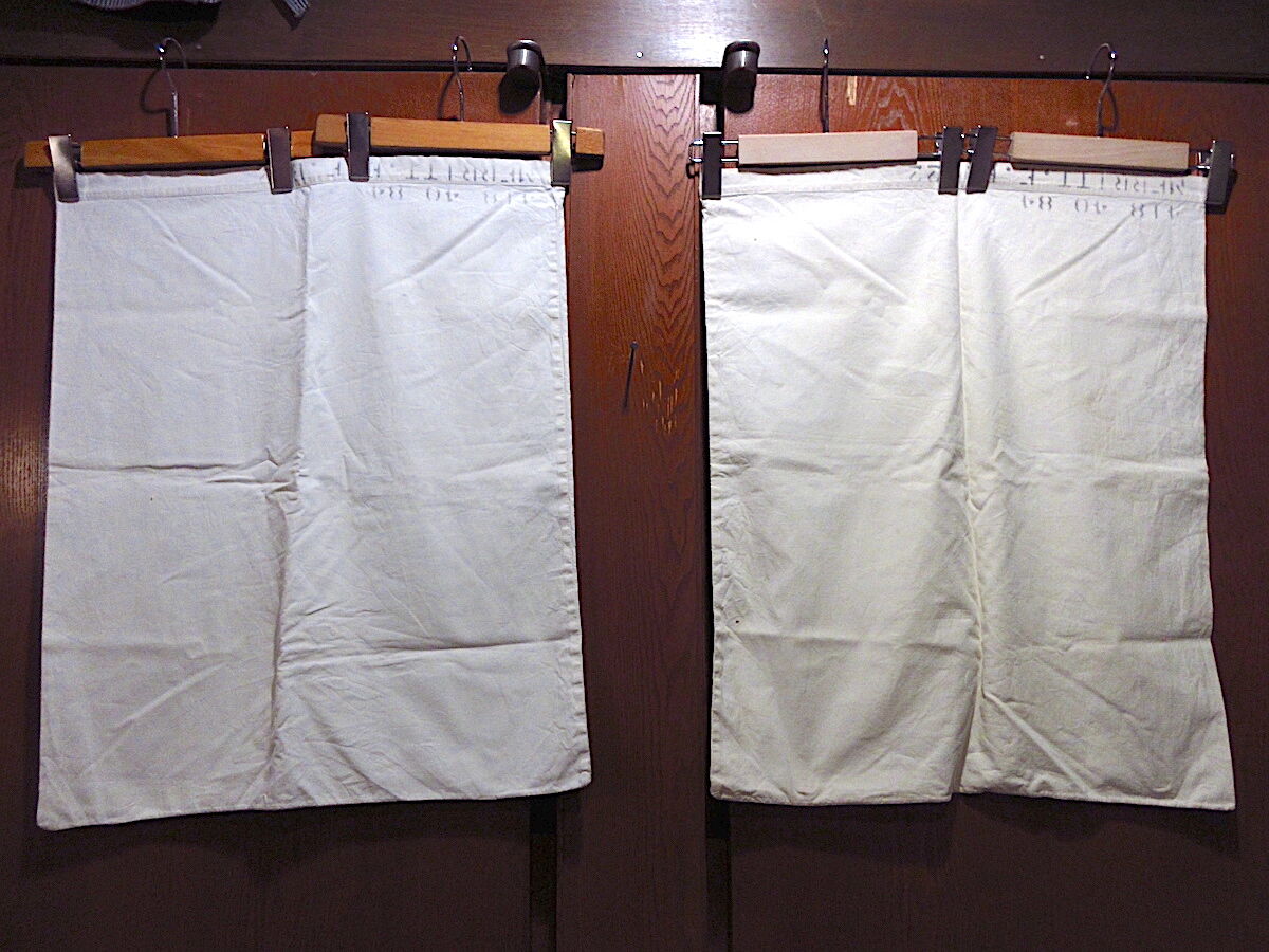 ビンテージ50's○U.S.NAVYステンシル入りピローケース2点セット