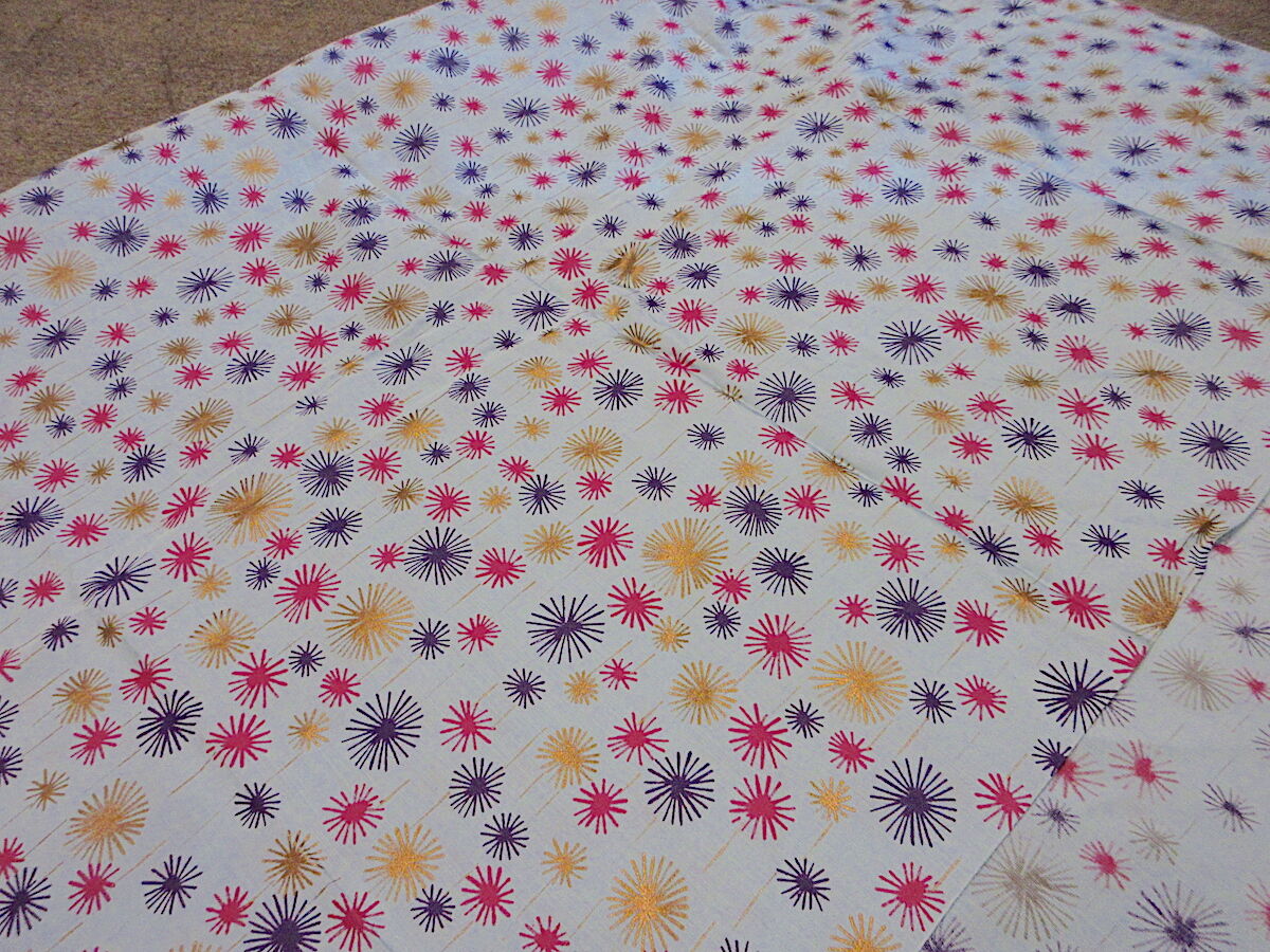 ビンテージ50's○アトミック柄ファブリックsize 314cm×113cm○220320r9