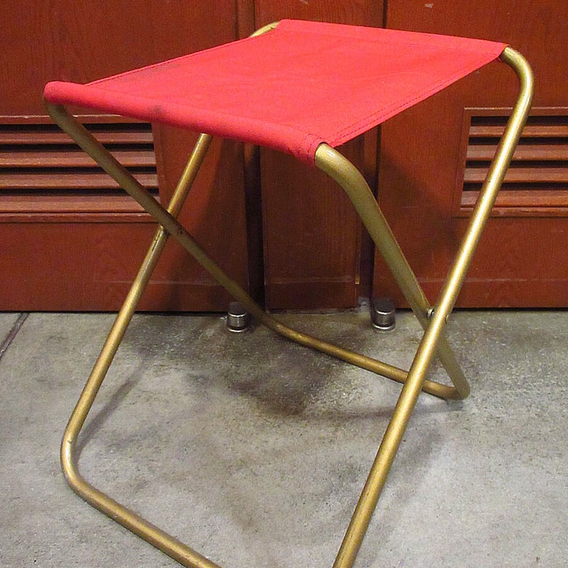 ビンテージ○lafumaアウトドアフォールディングチェア赤○230621i9-chr