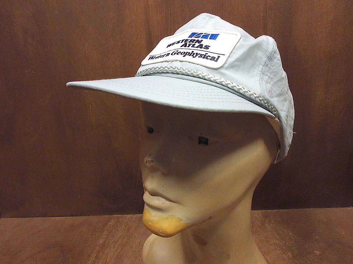 ビンテージ90's○WESTERN ATLASワッペン付きキャップグレー