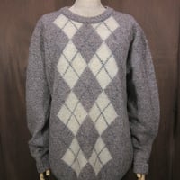 ビンテージ80's●Cambridge Classicsアーガイルウールセーターsize XL●250204j1-m-swr古着1980sニット