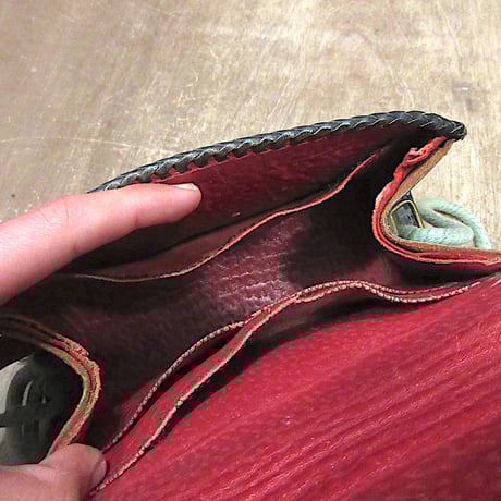 ビンテージ~50’s●型押しレザーハンドバッグ茶●250303z5-bag-hnd鞄レディースレトロ花柄