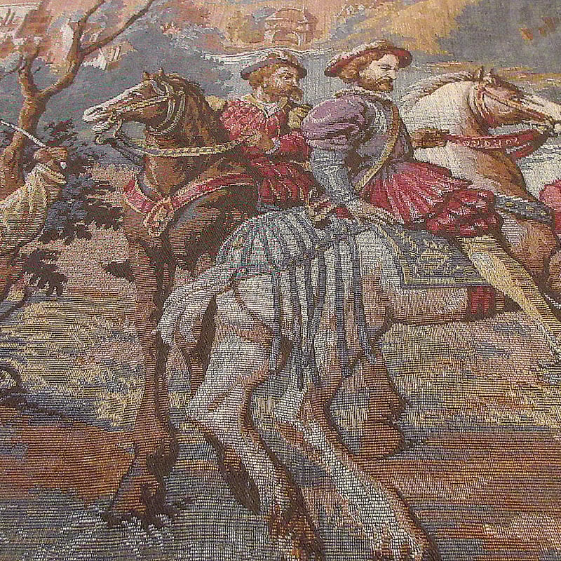 ビンテージ○中世ヨーロッパゴブラン織りタペストリー○220622i8