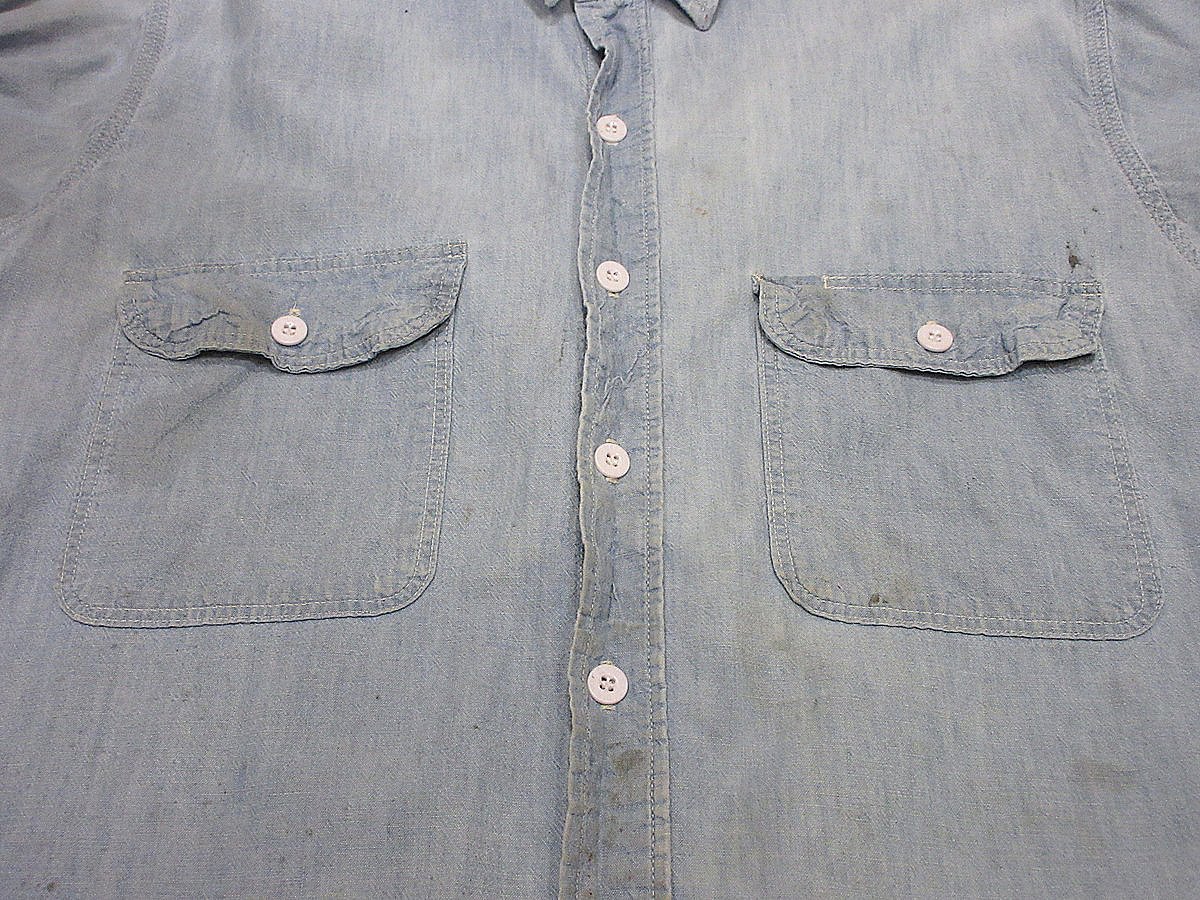 ビンテージ90's○BIG MACシャンブレーシャツsize L○241014i1-m