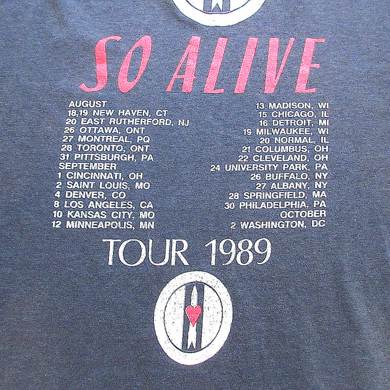 ビンテージ80's○LOVE AND ROOKETS 1989年ツアーTシャツ黒○240517