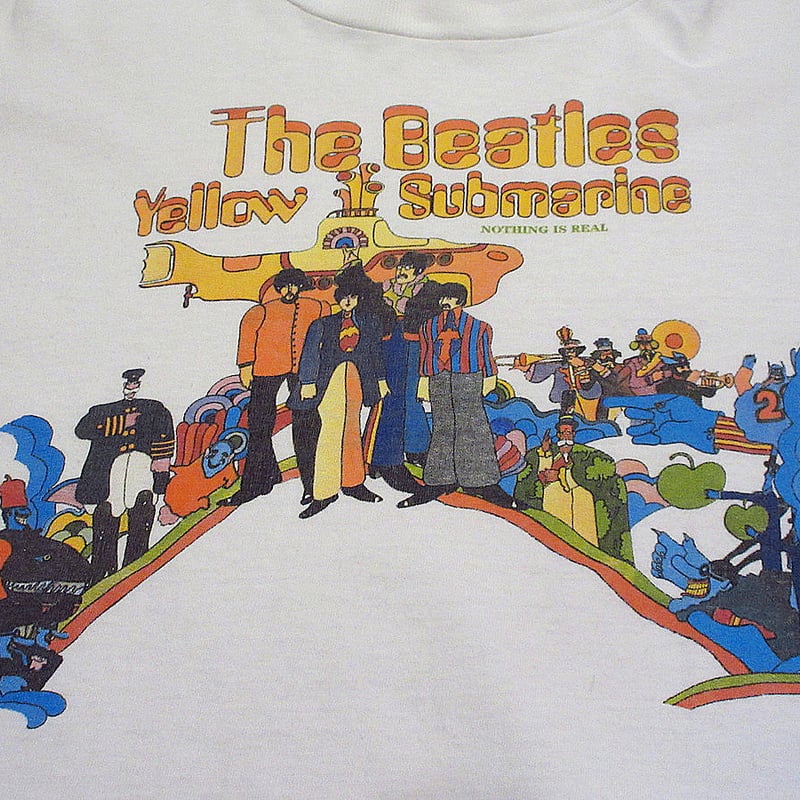 ビンテージ90's○The Beatles Yellow SubmarineプリントTシャツ白