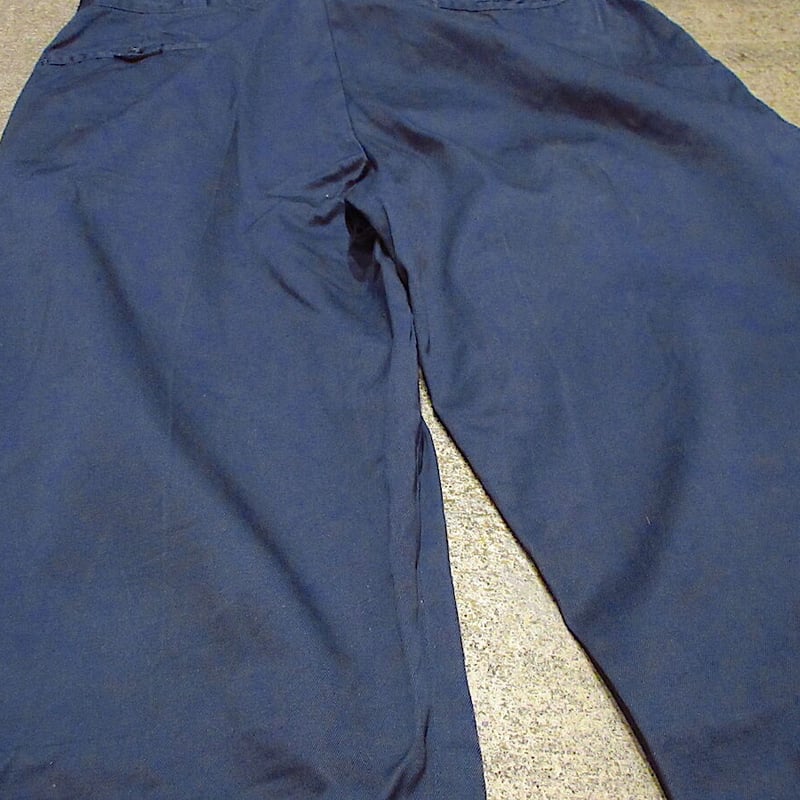 ビンテージ50's○HERCULES BOAT SAIL DRILLコットンワークパンツ紺実寸