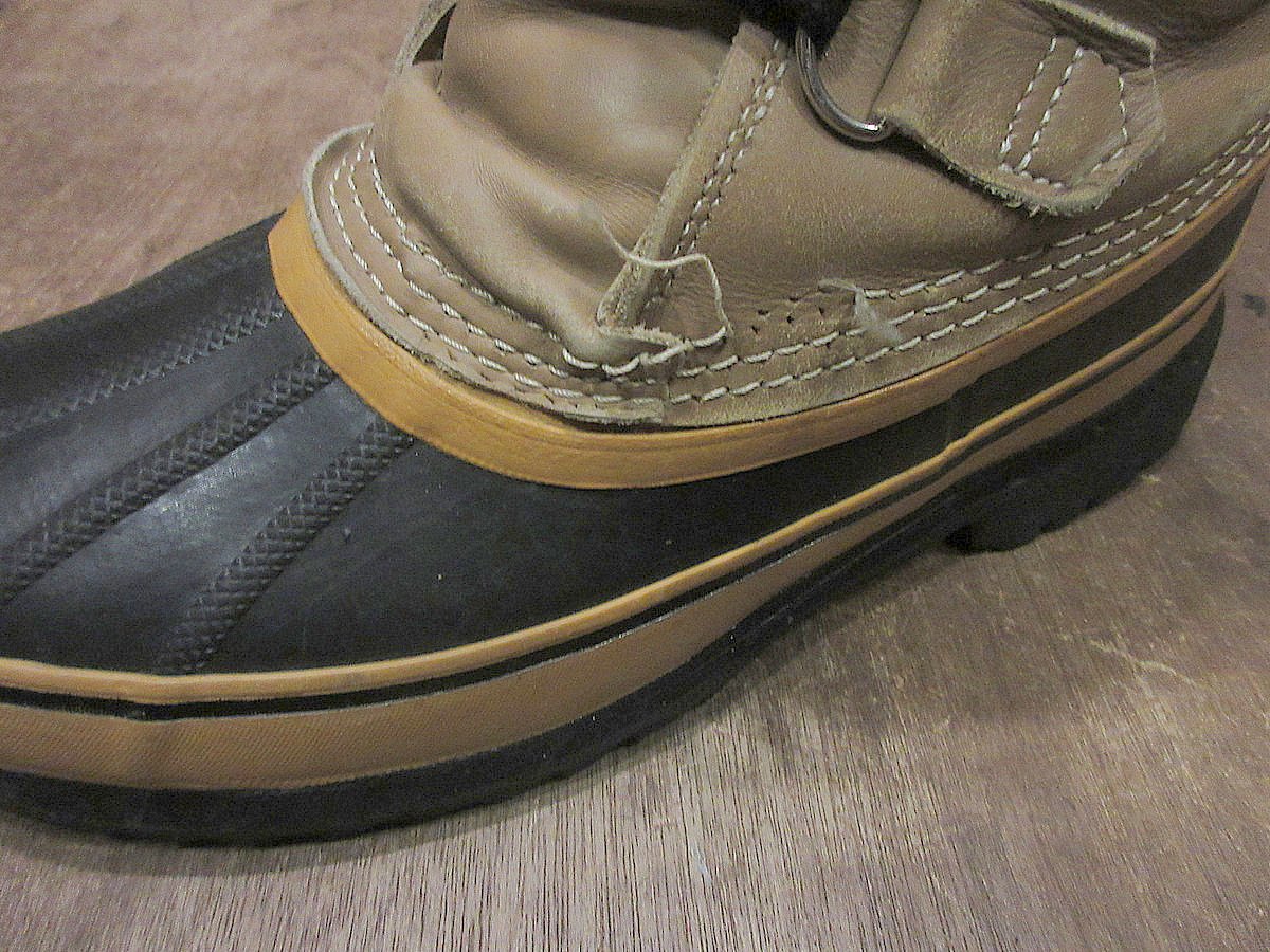 ヴィンテージ SOREL スノーブーツ カナダ製27cm ビンテージ○MADE IN CANADA SOREL CARIBOUスノーブーツ茶○24102