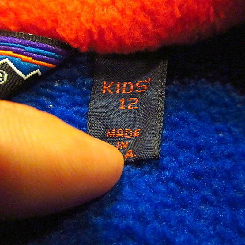 ビンテージ80's○Patagonia三角タグキッズフリースベストsize12