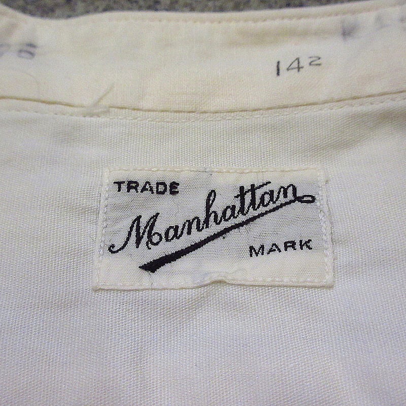 ビンテージ~40's○Manhattanフレンチカフスカラーレスドレス