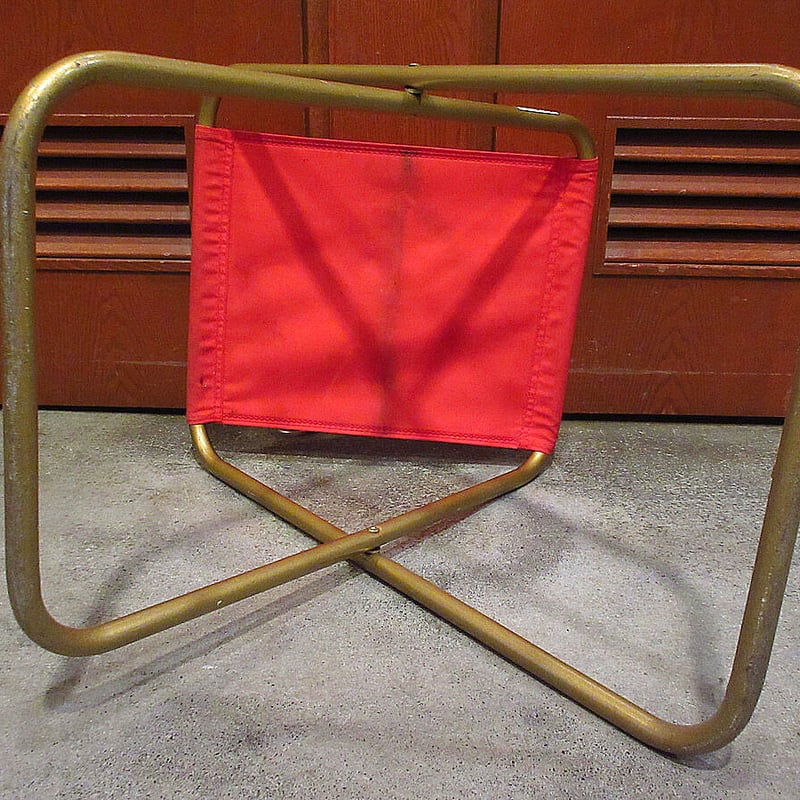 ビンテージ○lafumaアウトドアフォールディングチェア赤○230621i9-chr