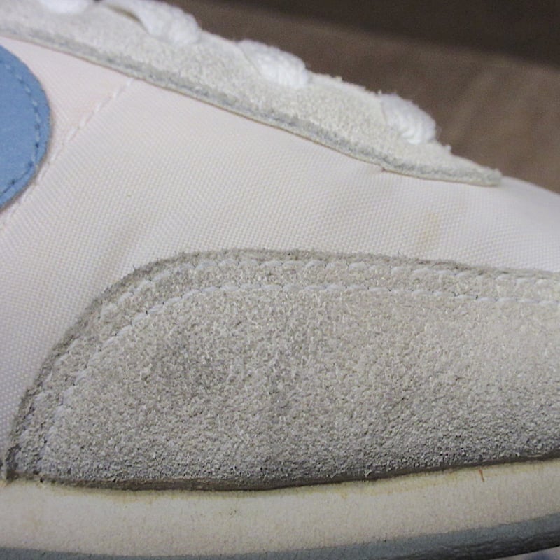 ビンテージ80's○NIKEスウェード×ナイロンスニーカー白×青size 7