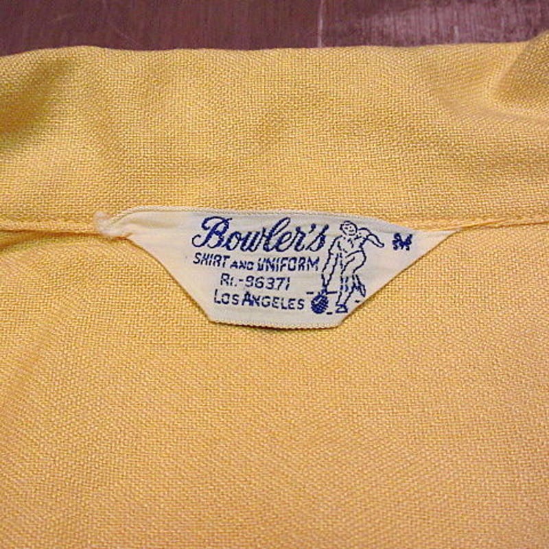ビンテージ60's○Bowler'sチェーンステッチ入り半袖ボウリング