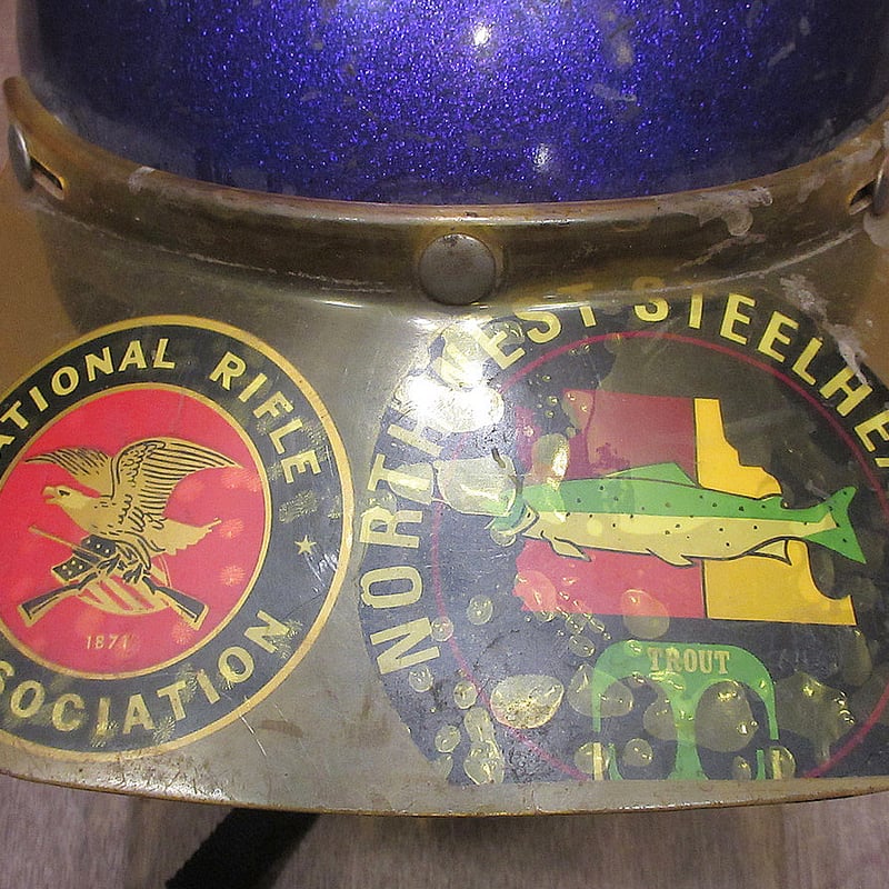 ビンテージ60's○ASC FURY 300バイザー付きジェットヘルメット紫